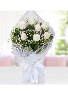 7'li Beyaz Sevda Gülleri